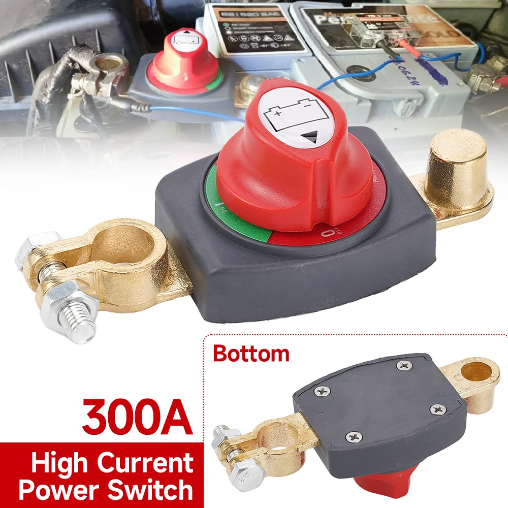 

12-48V Power Cut Master Isolator 300A Battery Disconnect Switch For Cars, Rvs & Boats (Negative, On/Off) Battery Isolator
