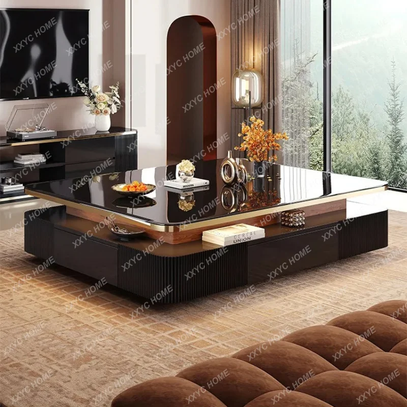 XX2025 light luxury coffee table living room new creative high-end square large apartment slate