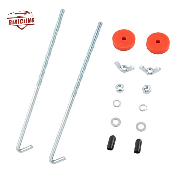 Iron 200mm and 250mm SET, Universal Mount Holder, Bracket and Brace for Auto Battery Tie Down