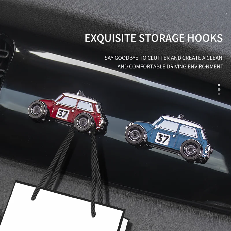 Car Alloy Hook Cable Organizer Storage Clip For MINI Countryman U25 Cooper R56 R55 F56 F55 F60 Countryman Car Hook Accessories