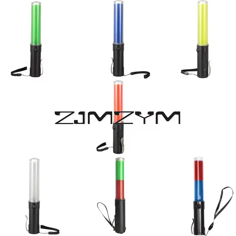 26cm Traffic Light Concert Light Stick Side Clip Design Signal Traffic Wand LED Warning Lamp 3 Flashing Modes