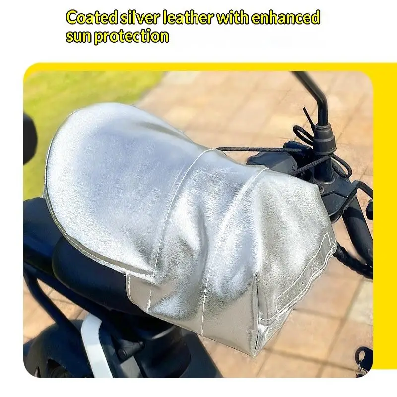Scooter-Lenkerhandschuhe aus Premium-Silberleder, sonnenfest, wasserdicht, 3D-Unterstützung für Scooter-Touren im Freien – Detail 10