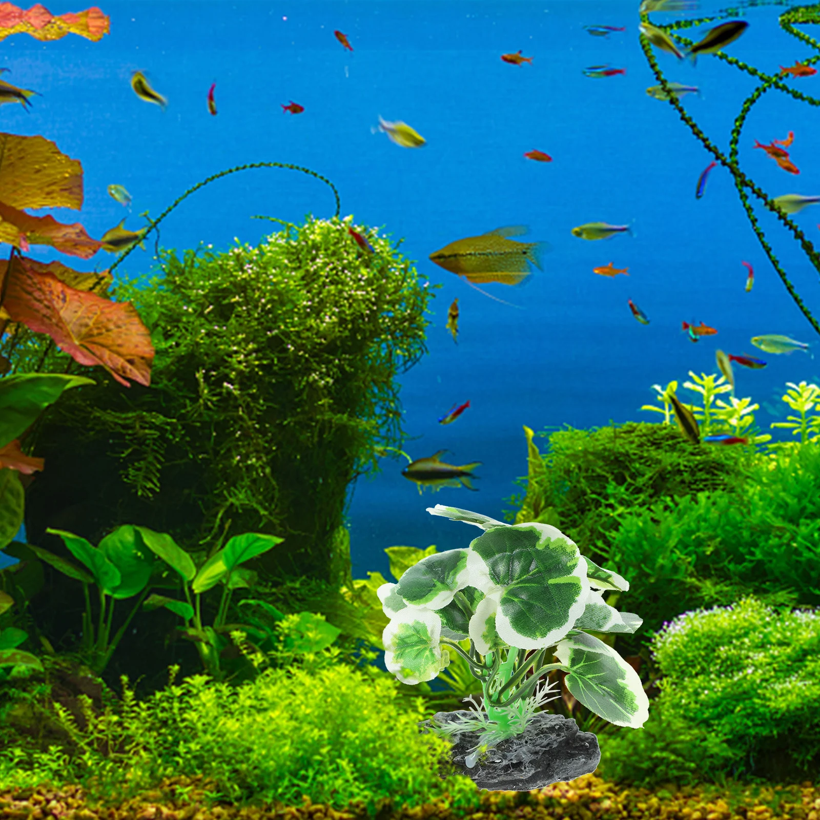 

Fish Tank Decoration Goldfish Hide Aquarium Plants Plastic Safe for Fish Durable Fading Resistant Aquarium Plants