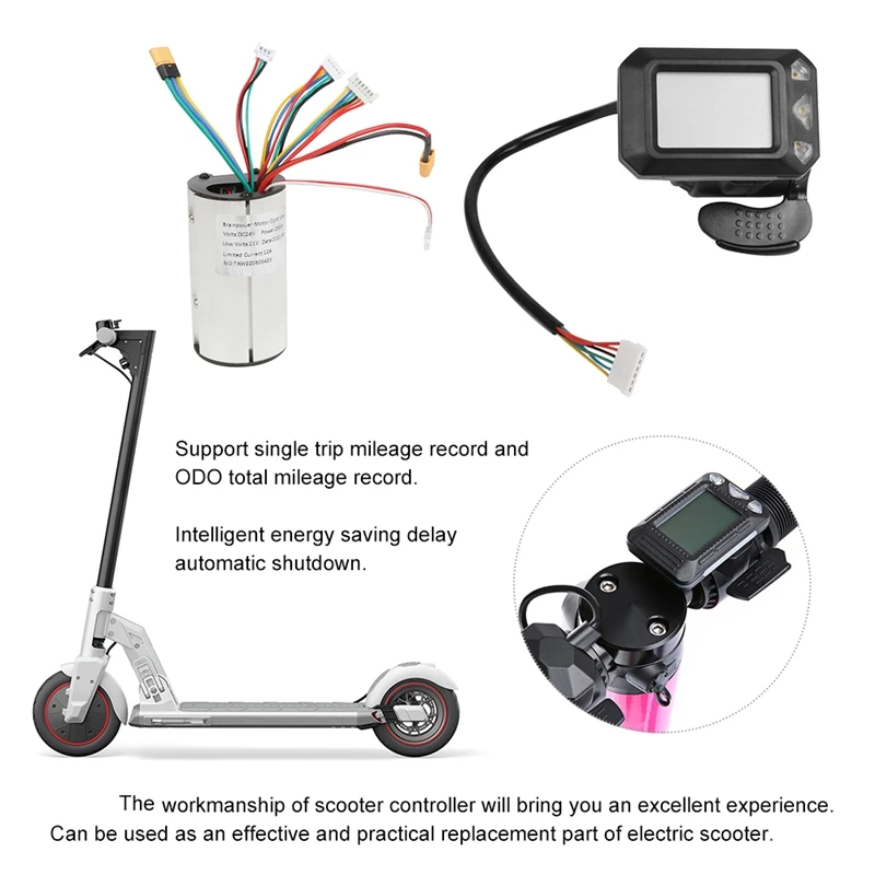 36V Electric Scooter Controller+LCD Display Accelerator+Brake Motor Controller Electric Scooter Accelerator Set Parts