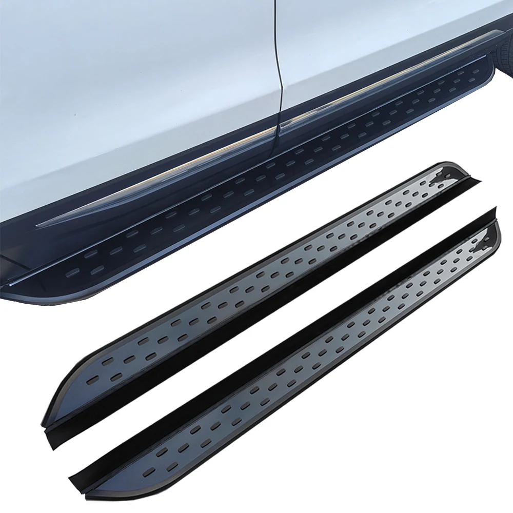 قضبان خطوة من الألومنيوم لسيارة Volkswagen VW ID.4 2020-2025 لوحات الجري دواسة جانبية بدون ملحقات الحفر #1