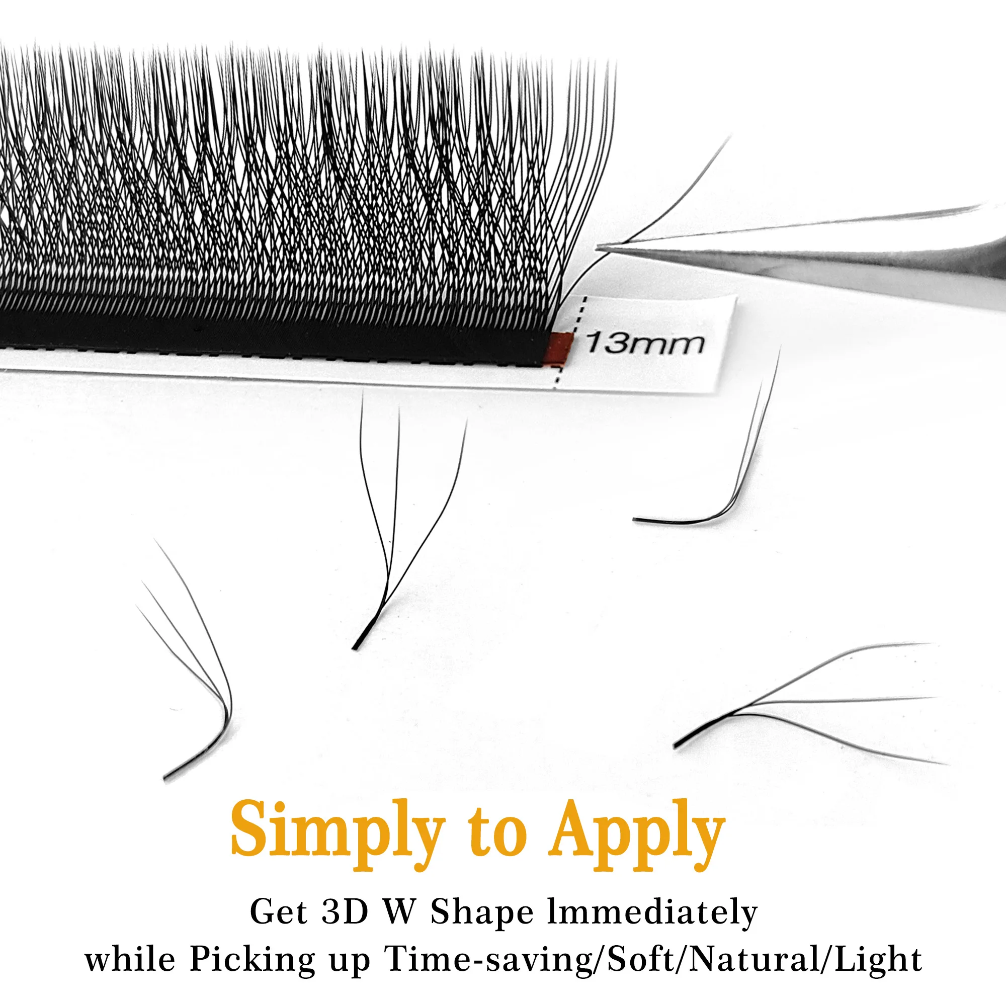 automatyczne podkręcanie LU podkręcanie YY 3D 4D 5D kształt W przedłużanie rzęs gotowe wachlarze objętości 12 rzędów miękkie sztuczne rzęsy kosmetyki z norek