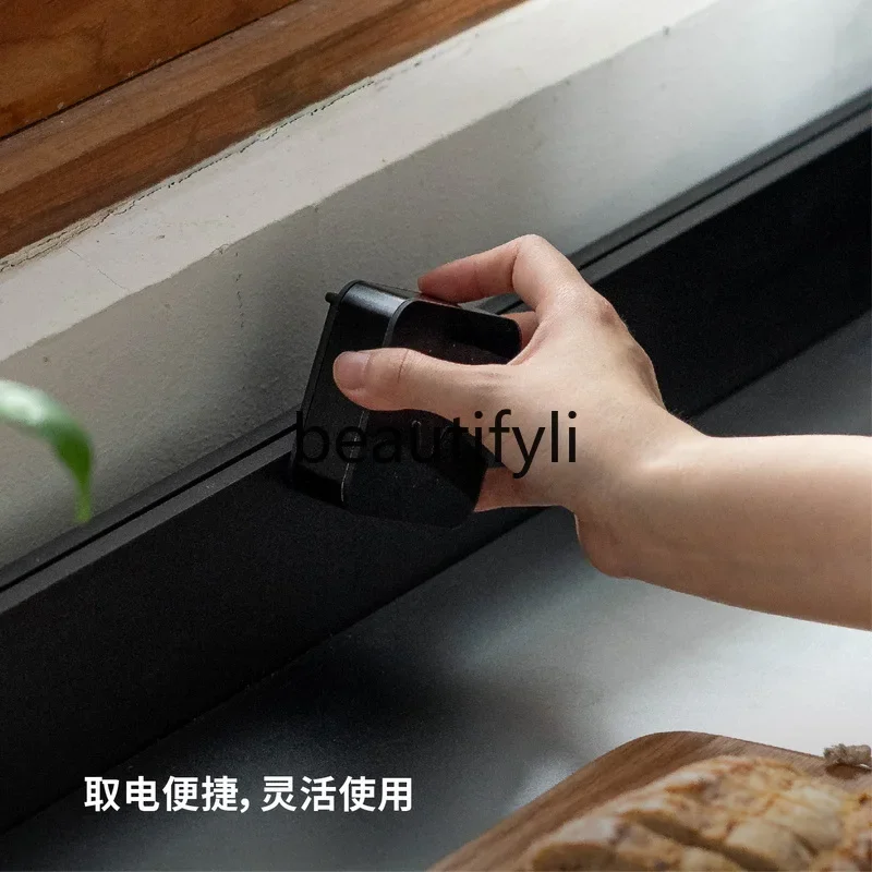 D2520 خزانة جانبية خزانة حائط تخزين من الخشب الصلب خزانة من الفولاذ المقاوم للصدأ