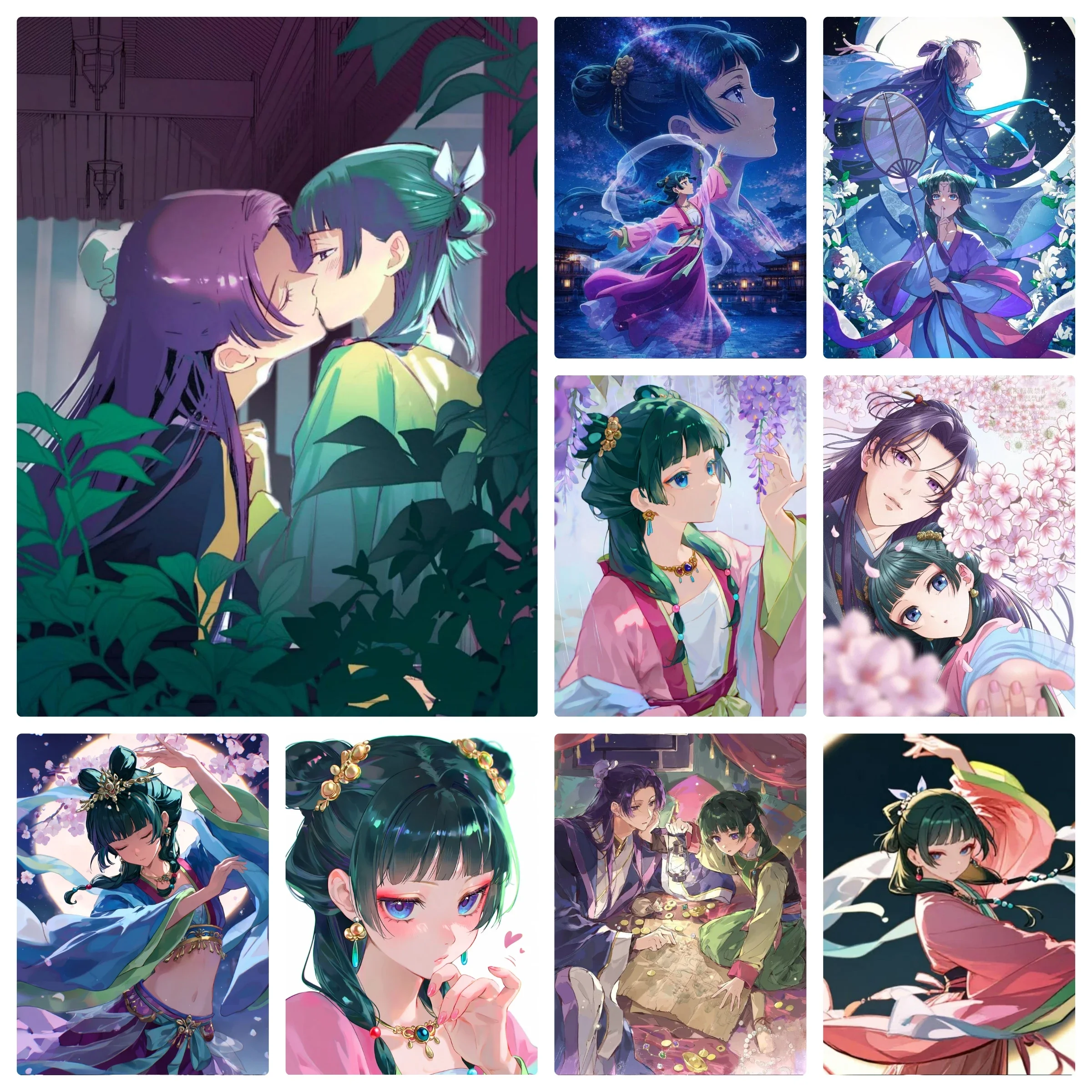 5D DIY Diamond Painting Kit Maomao Jinshi The Apothecary Diaries Anime Art Full Drill Rhinestone Wall Decor Gift