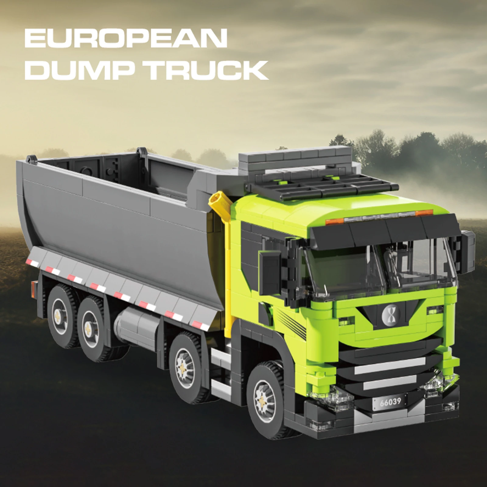 

Europe Engineering Vehicle Series Building Blocks Set Dump Truck Trailer 614pcs DIY Assembly Bricks Learning Toy for Kids 66039