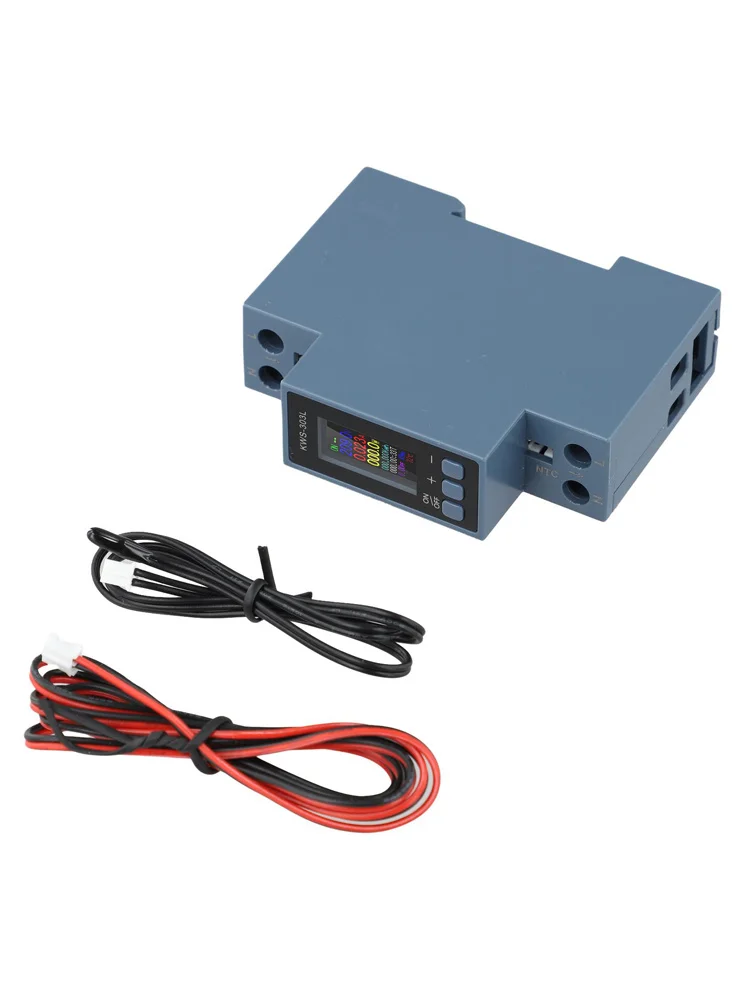 KWS-303L DIN Rail Mounted Electrical Meter Supporting Voltage Range AC 85-290V Current Range 0-40A and Power Factor 0.00-1.00