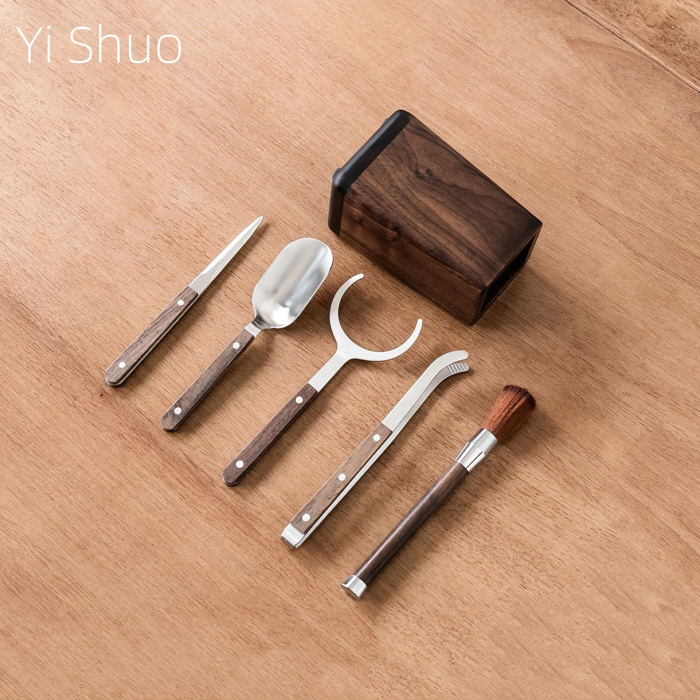 

New Six Gentlemen Set Tea Ceremony Accessories Chinese Tea Clip Tea Spoon Complete Kung Fu Pure Solid Wood