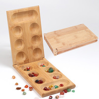 Mancala African Gem Chess Classic Strategy Puzzle Toys Party Game Folding Chess Board Children Educational Logical Thinking Toys