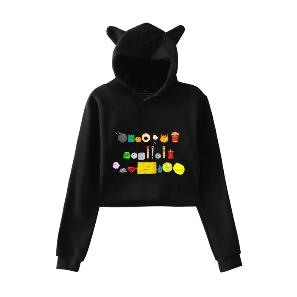 Jacknjellify Merch Vintage 90s ملابس الشارع الشهير شعار هوديي هوديس بلوزات للفتيات القط الأذن المحاصيل موضة الرياضة البلوز