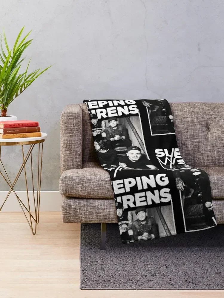 Sleeping with sirens - Band T-shirt Throw Blanket Luxury Designer Bed Fashionable Warm Stuffeds Blankets