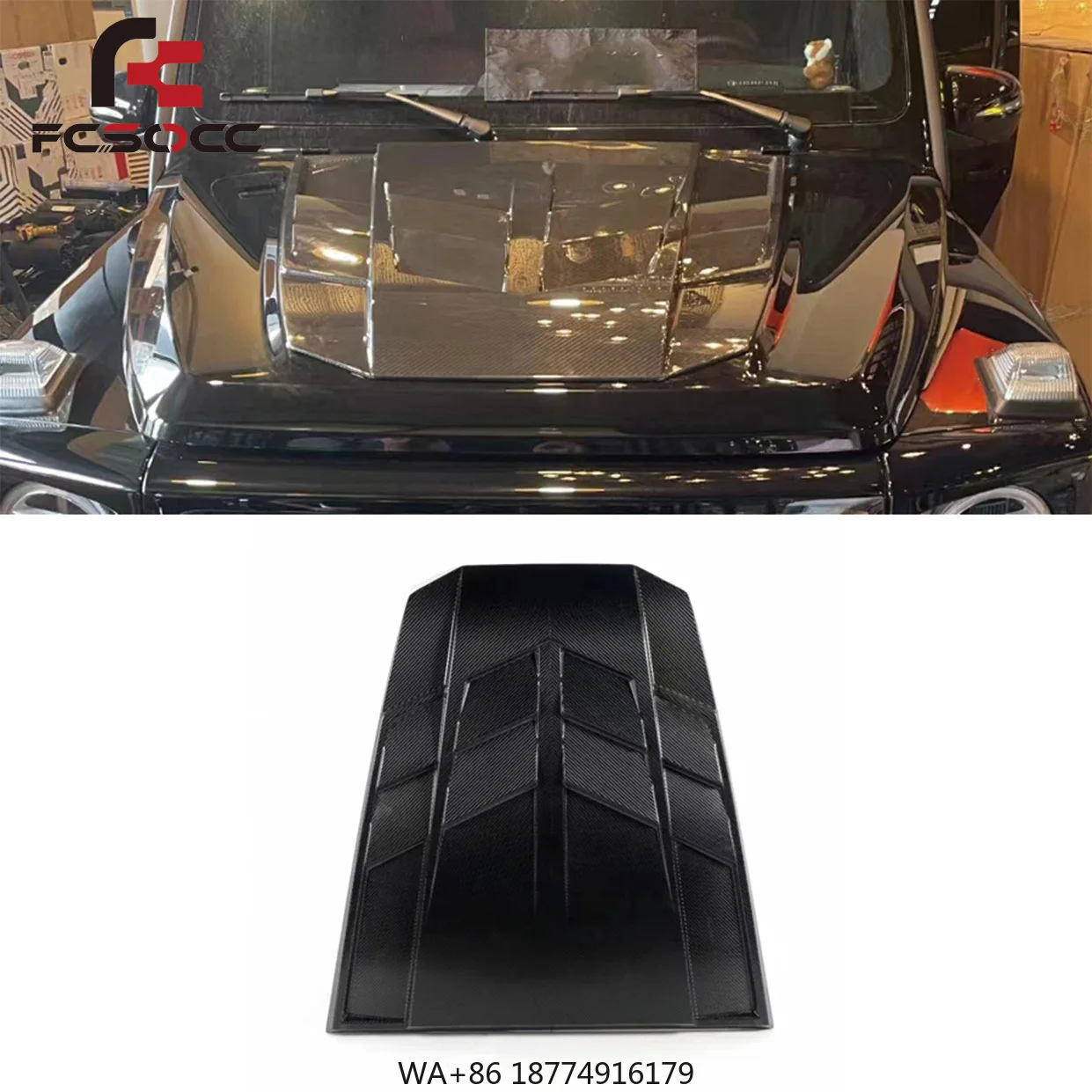 

C Style Carbon Fiber Hood for- G Class W463 W464 G500 G63 Bonnet Cover Car Body Kit Auto Parts