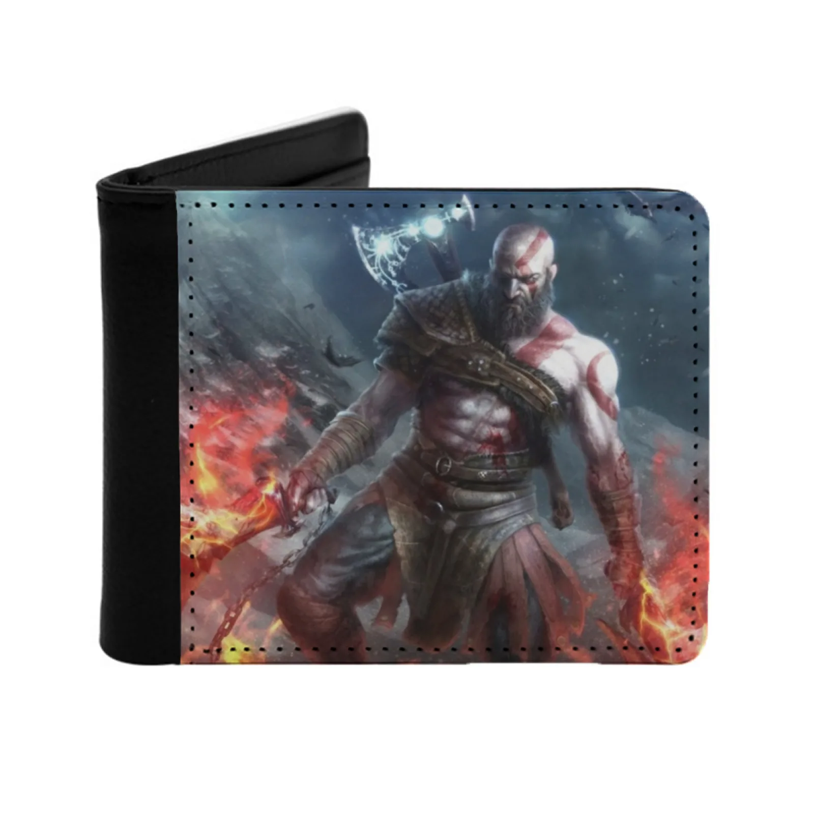 Kratos The God Of War Iphone And Samsung Cases Personalized Wallet For Men And Women Pu Leather Short Pocket Purse Godofwar