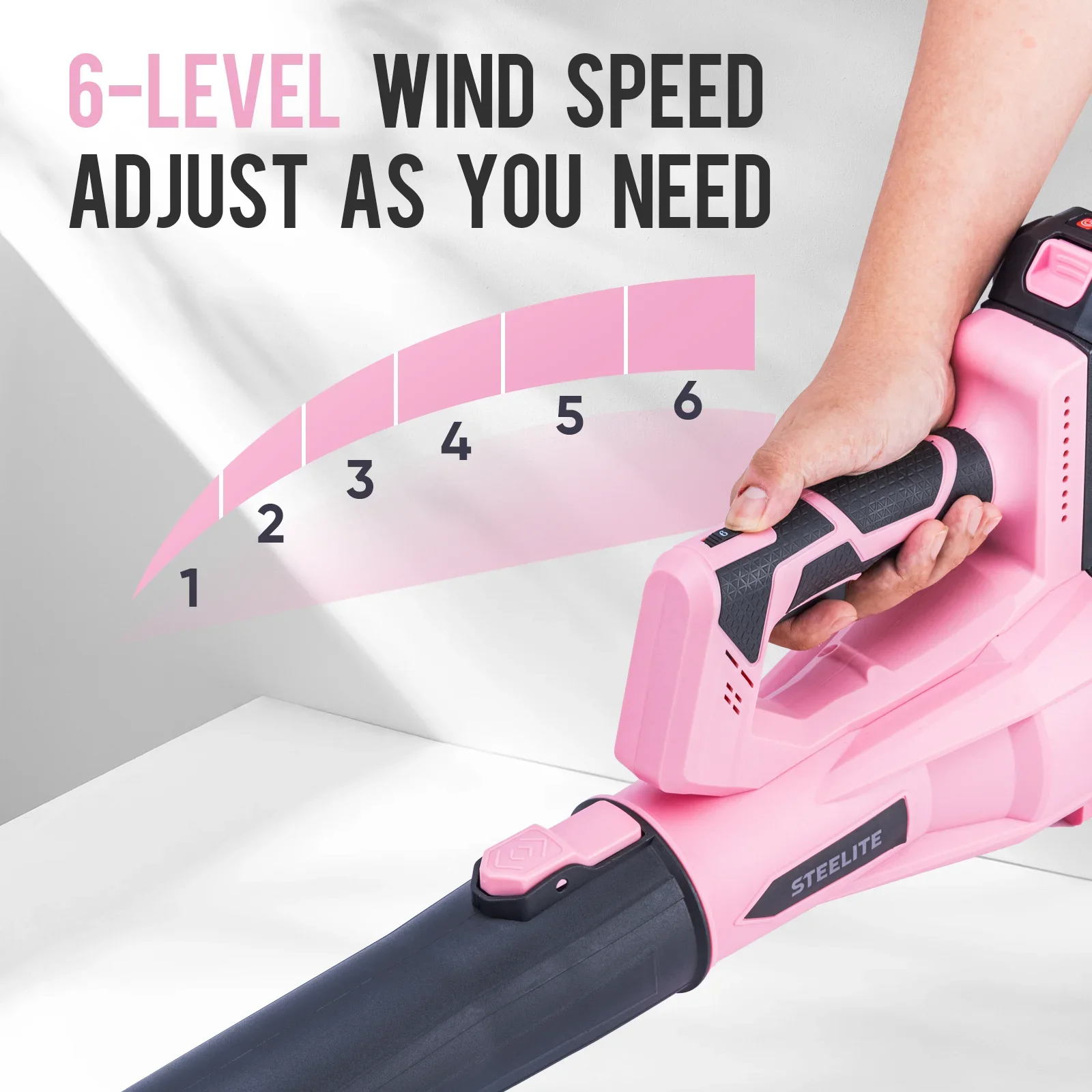 Deli 21V Cordless Leaf Blower 150MPH 600CFM with 2 Batteries and Charger Lightweight for Lawn Care Patio