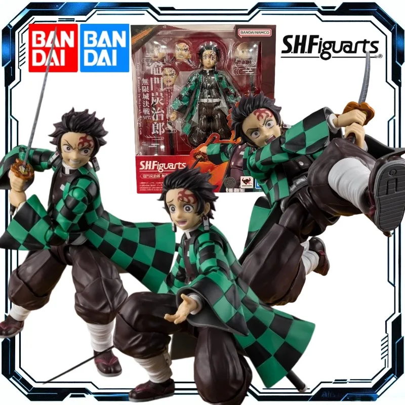 Bandai SHFiguarts Tanjiro Kamado, la batalla final en el Castillo Infinito, Demon Slayer Kimetsu No Yaiba, juguetes para niños y niñas, regalo