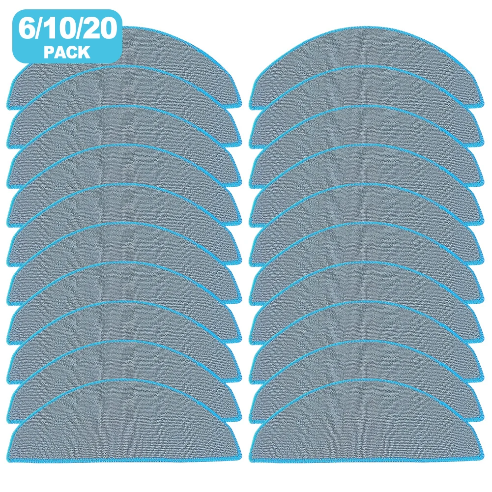 2025 Spare Mop Cloth Set For ILIFE V20, Vyzzle D10, Lydsto= R1D, Microfiber Rag For Pet-Friendly Robot Vacuum Cleaning