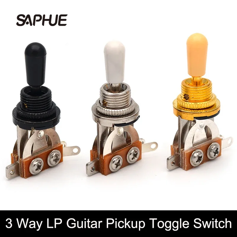 

2Pcs 3 Way Guitar Pickup Switch Selector Pickup Toggle Switch Parts , Les Paul Gutiar Accessories , Black/Chorme/Gold&Black