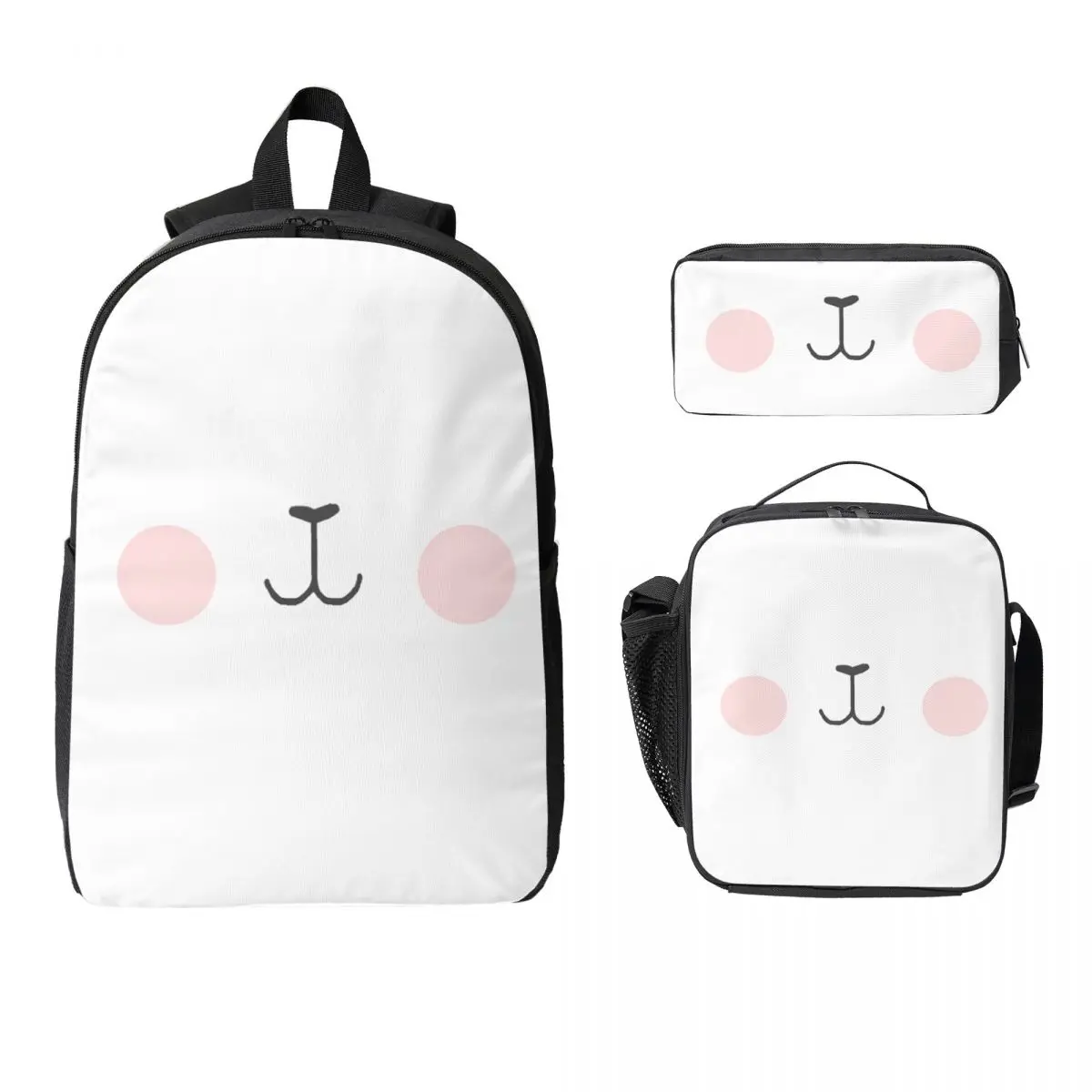 

Milk Bear And Mocha B Backpack Student Boys Girls BookBag School Bag Computer Shoulder Bags 3ps Insulated Lunch Bag Pencil Case
