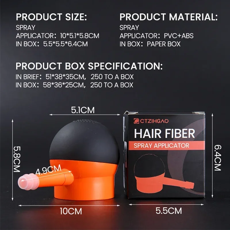 1pcs Hair Building Fiber Applicator Extrusion Head Portable Fiber Bottle Hair Sprays Nozzle Pump Hair Growth Product Accessory