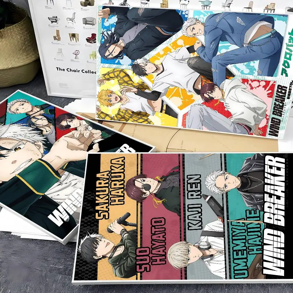 Anime Cool W-Wind B-Breaker Movie Sticky Posters Retro Kraft Paper Sticker DIY Room Bar Cafe Aesthetic Art Wall Painting