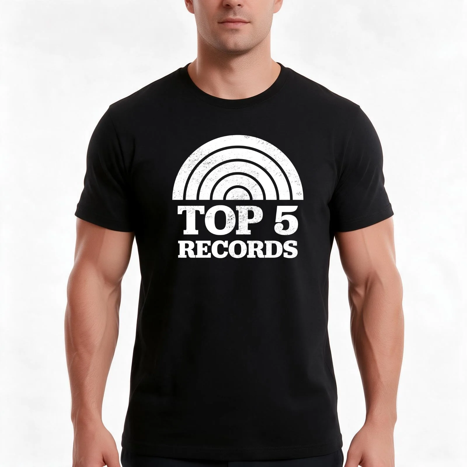 Top 5 Records - High Fidelity T-Shirt, Summer Casual Cotton Tee, Oversized Streetwear Tops, Vintage Graphic Print, 100% Cotton