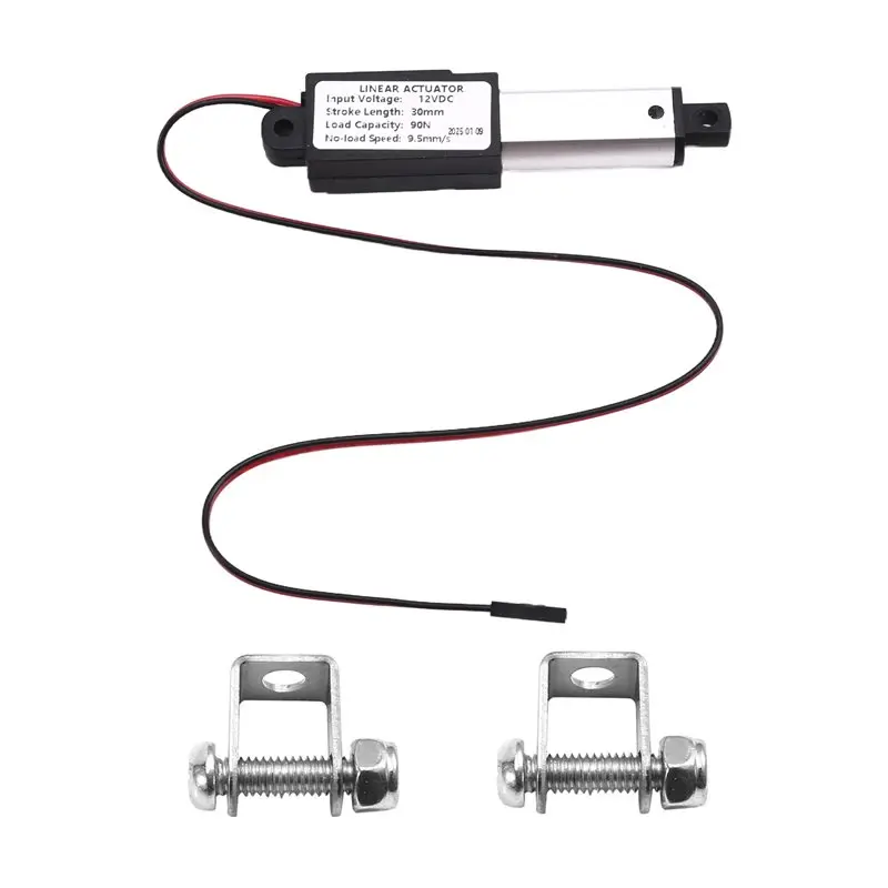 AB47-2X Micro-Type Linear Actuator,1In Stroke,90N/20.3Lb,Speed 9.5Mm/S Electric Waterproofactuator Motor Linearactuator 12V