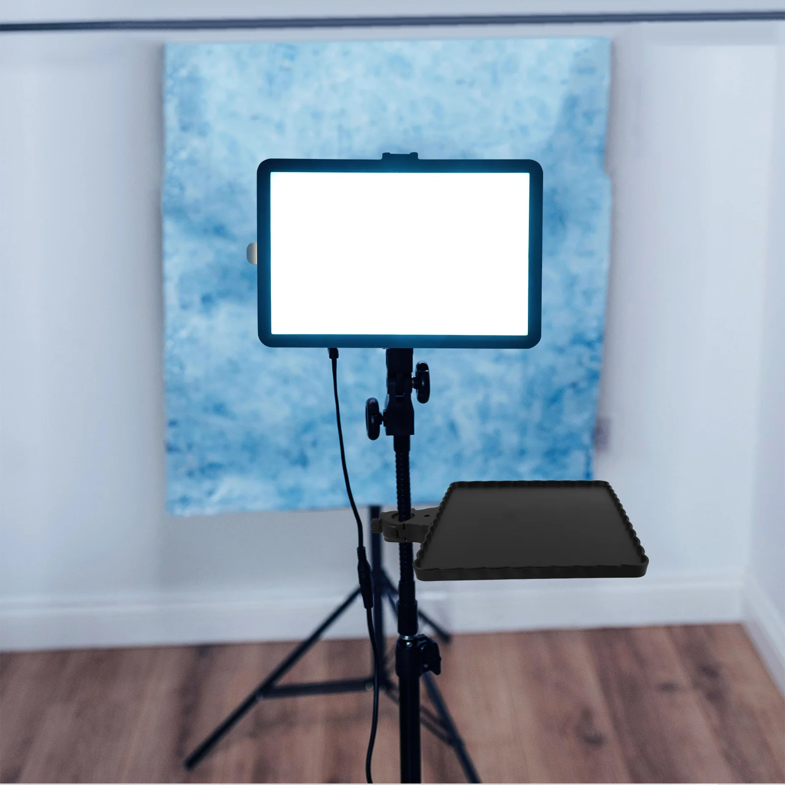 

Microphone Plastic Tray Versatile Stand Large Tray Design for Live Streaming Recording Podcast Mic Stand Sound Card Holder Rack