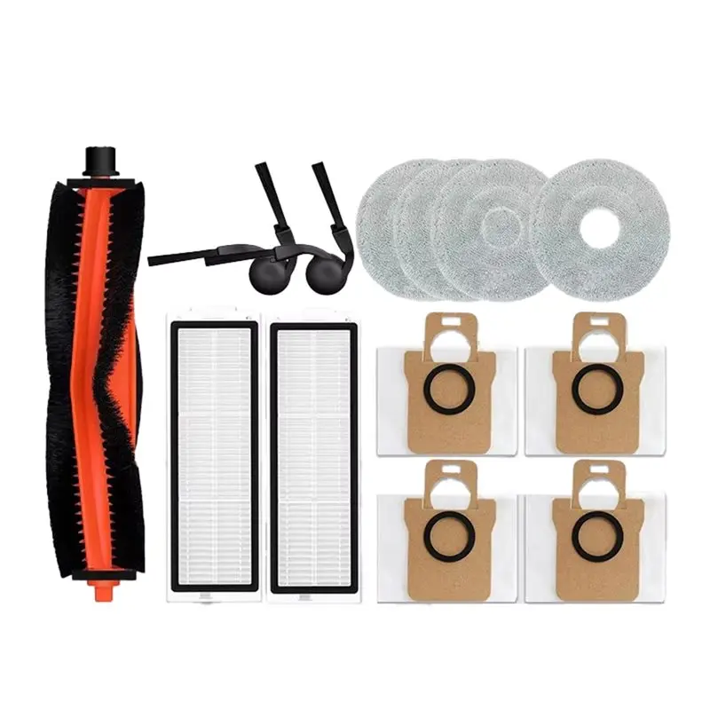 

Комплект сменных аксессуаров BABZ для робота-пылесоса Xiaomi S40 PRO/OV71GL — основная и боковые щетки, салфетка для мытья полов, фильтр, мешок для сбора пыли, запасные части