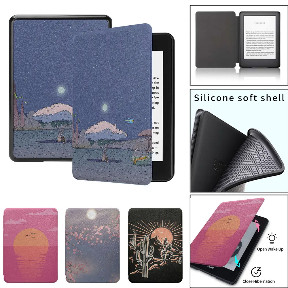 

kindle case Landscape pattern paperwhite3th 4th 5th Silicone soft shell funda 2021 11th 8th generation