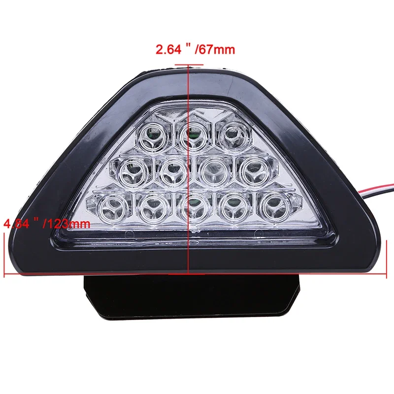 POSSBAY Universal Car 12 LED Brake Tail Light Anti Collision Rear-end Red Warning External Lights Auto Parking Lamp 12V