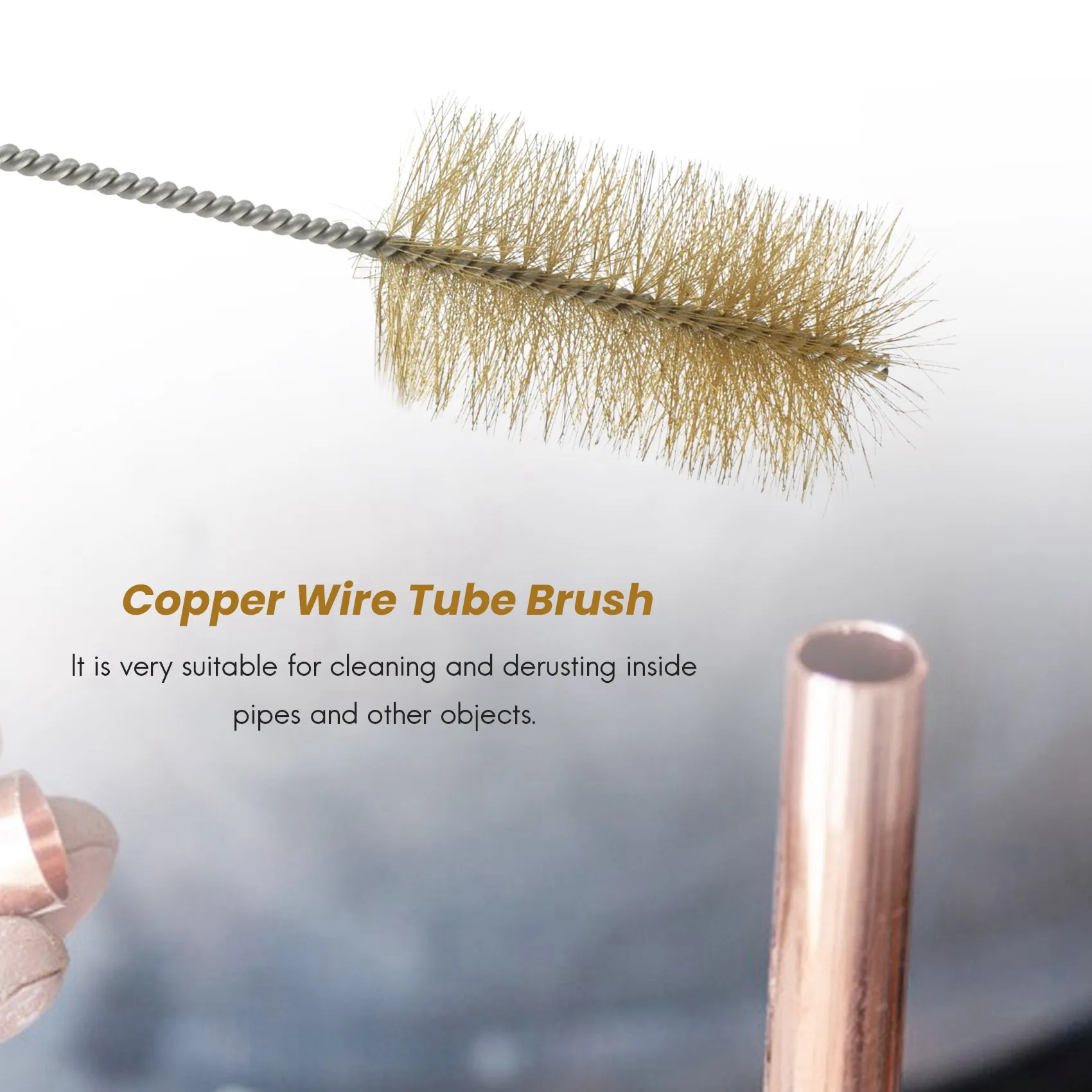 Copper Wire Pipe Tube Chimney Cleaning Brush 60mm Dia