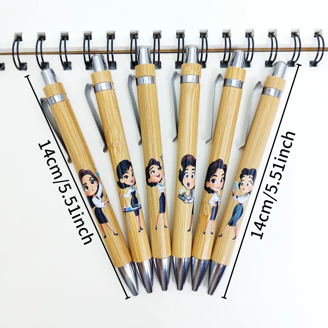 6 قطعة/9 قطعة سلسلة عالم جميل موضوع قلم حبر جاف عالم البحوث هدية القلم طالب الكتابة التوقيع #3