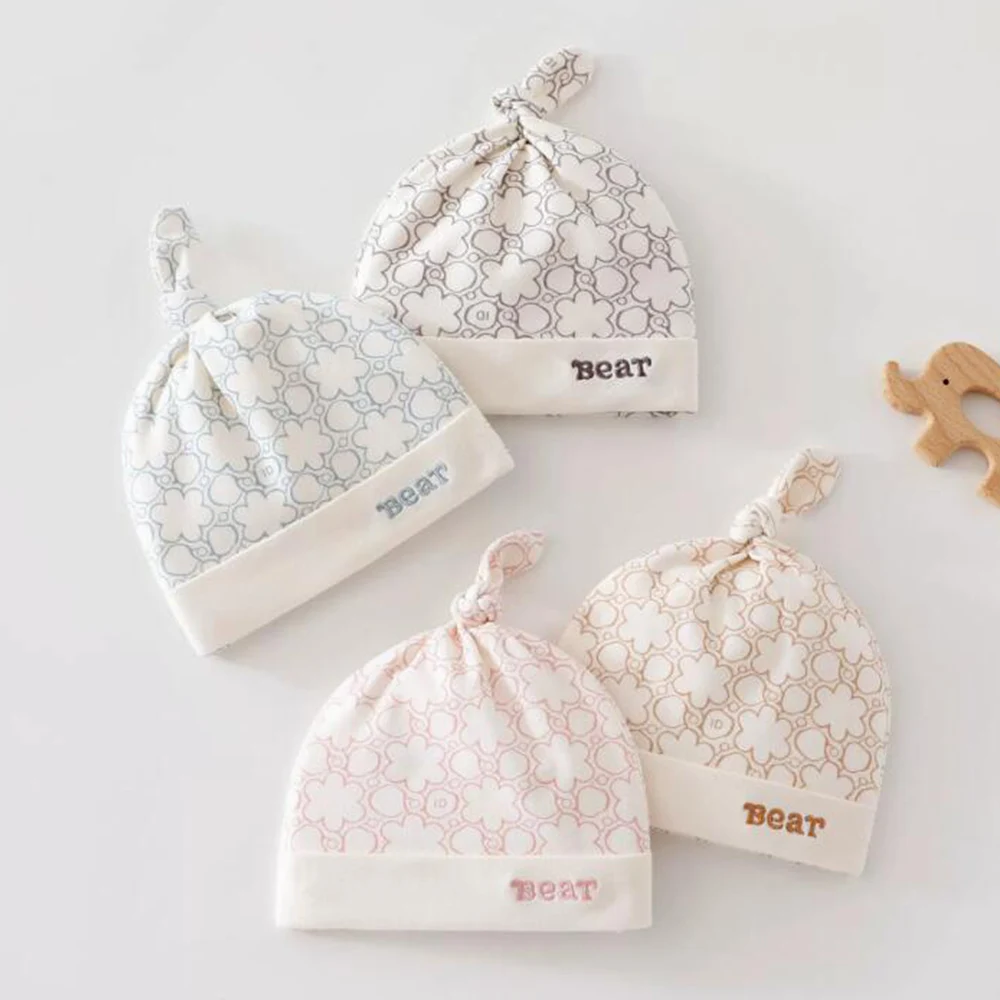 

Baby Hat For Newborn Baby Boys And Girls Cotton Double Layer Spring Autumn Baby Caps Hospital 0 3 Months Beanie