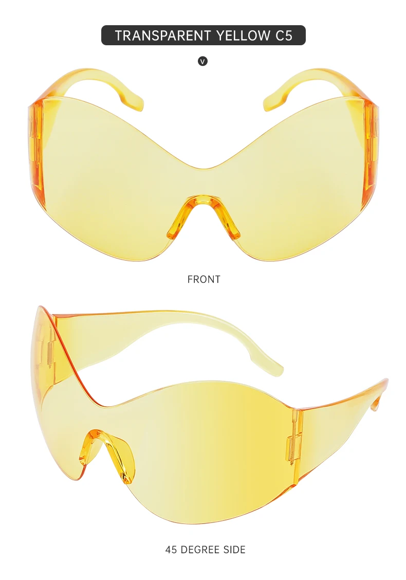 Randlose Schmetterling Sonnenbrille Frauen Männer Streetwear Y2K Sonnenbrille für Weibliche Übergroße Punk Sonnenbrille Männliche Sportbrille Unisex – Detail 20