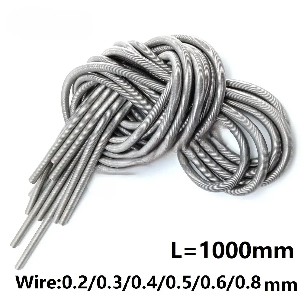 SIGU 1pcs Wire 0.2mm 0.3mm 0.4mm 0.5mm 0.6mm 1 Meter Stainless Steel Tension Spring Extension Spring Out Dia 2mm/3mm/4mm/5mm/6mm