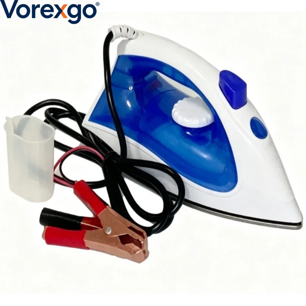 for 12V Low Voltage DC Steam Iron Portable Solar Powered Garment Steamer for Travel Camping