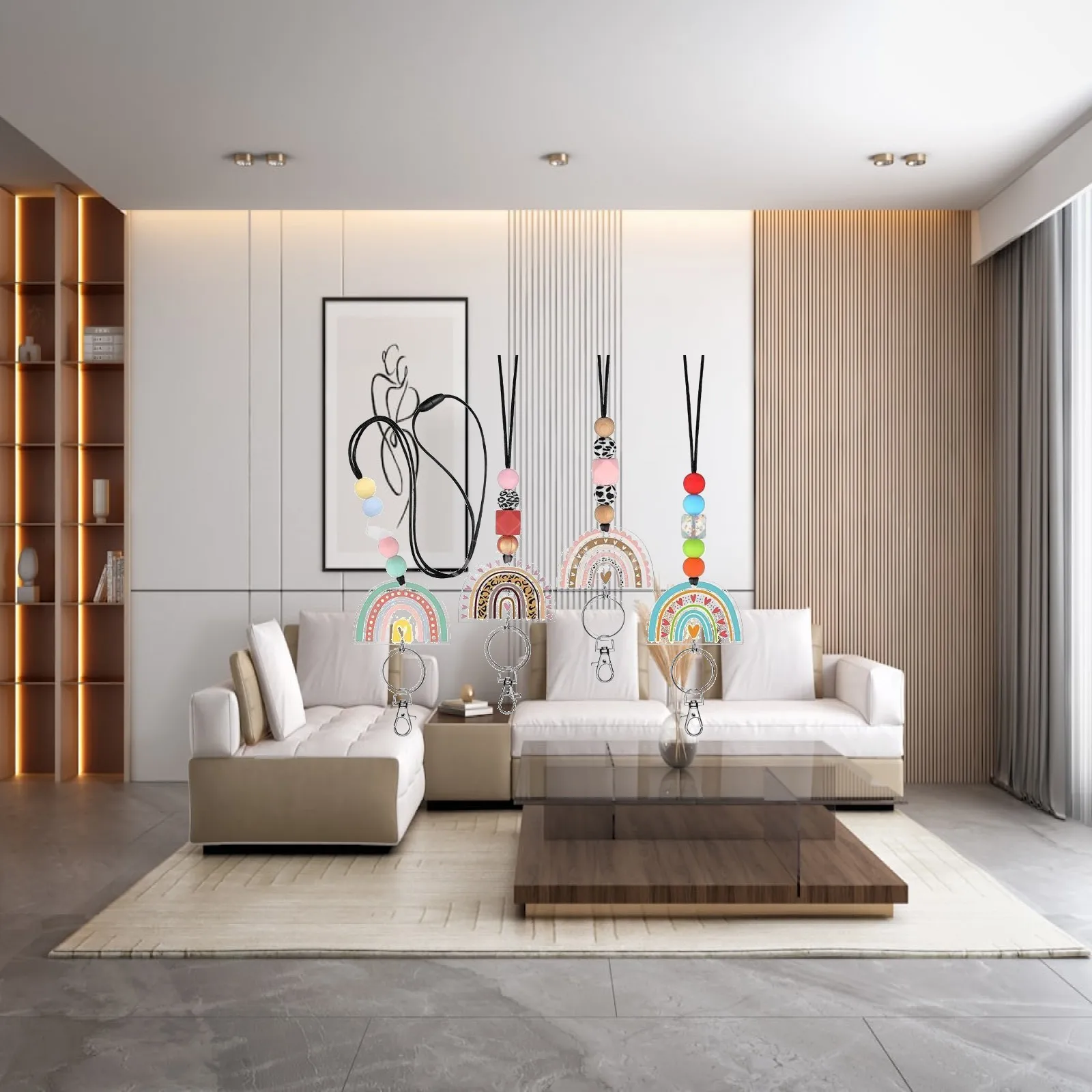 5x-4x-laccetti-per-insegnanti-per-badge-e-chiavi-laccetti-alla-moda-arcobaleno