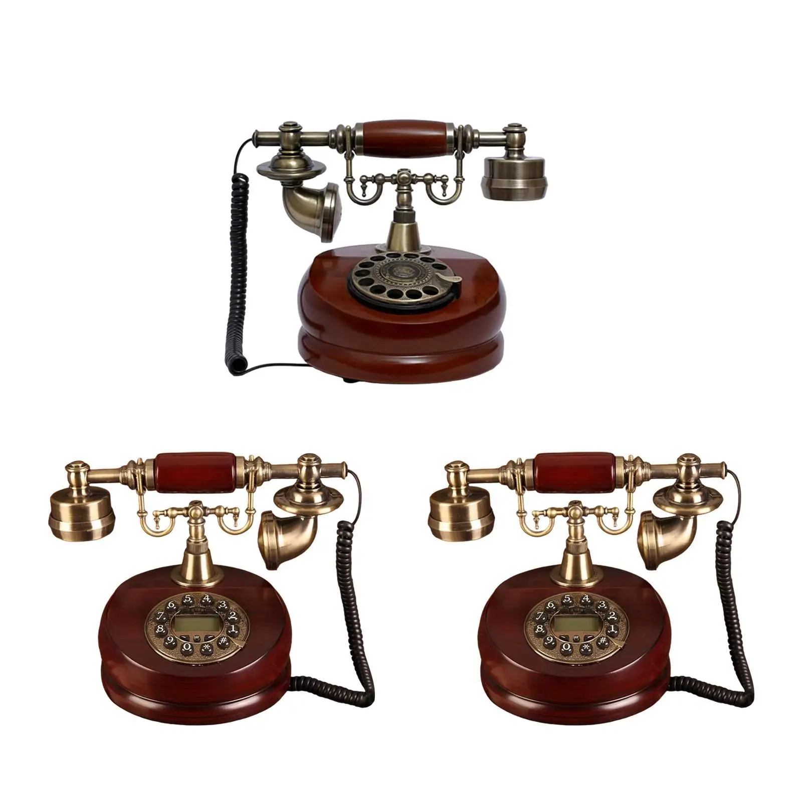 Corded Phone Retro Design Old Fashioned Telephone for Office Hotel School