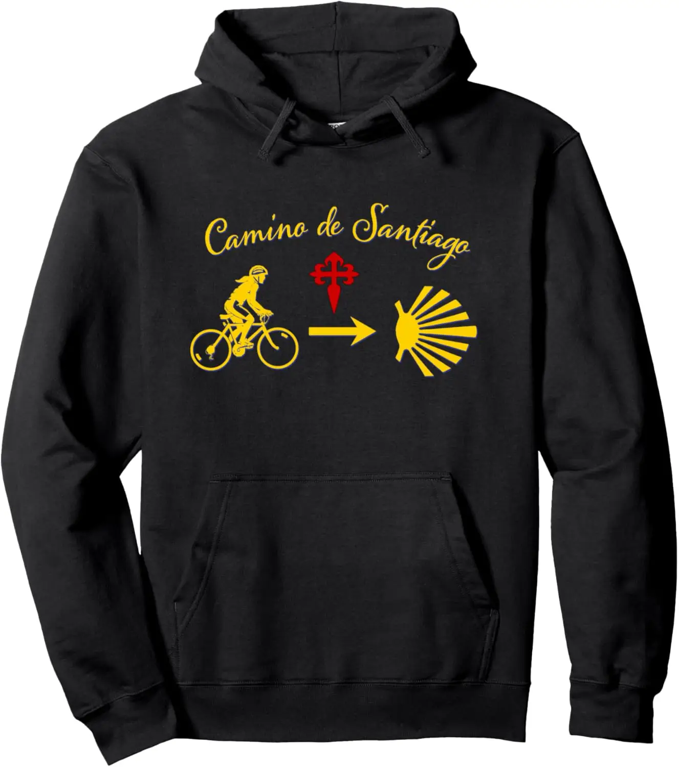 Camino de Santiago Mujer Bicicleta Flecha Amarilla Vieira Sudadera con capucha