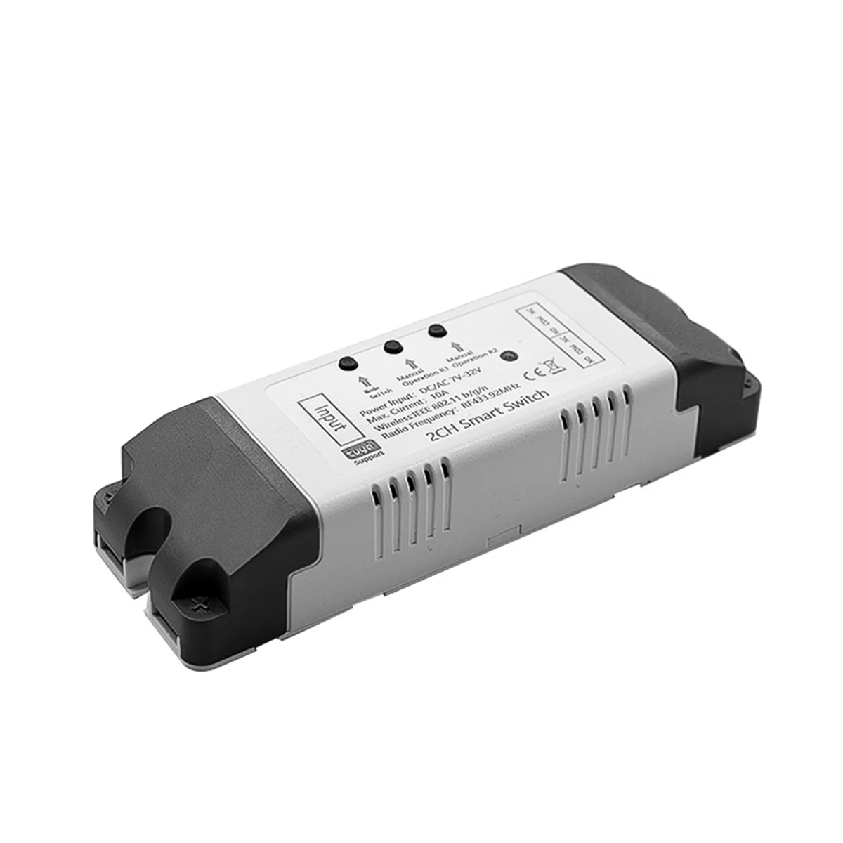 Módulo de relé de interruptor WiFi inteligente Tuya, 2 canales, CA/CC, 7-32V, RF/aplicación, Control remoto inalámbrico, hogar inteligente para