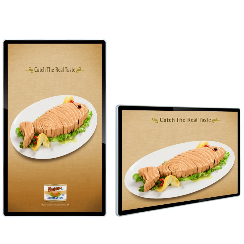 Low Price Full LCD Panel Size 32 43 50 55 65 Inch Indoor Wall Mount Smart Signage Display Board Digital Advertising Player Pro