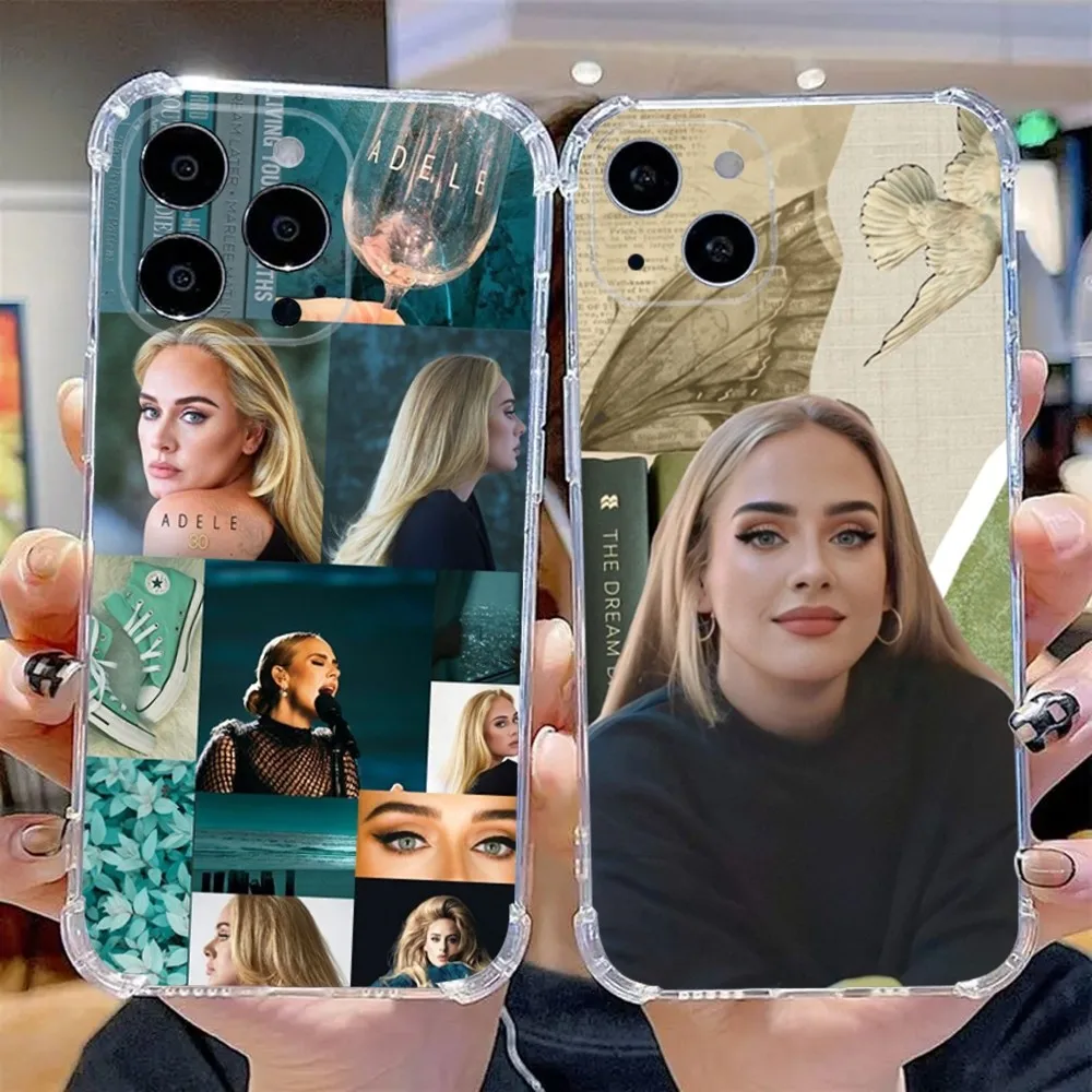 Singer A-Adele Phone Case For iPhone 15,14,13,12,11 Plus,Pro,Max,XR,XS,X,7,8 Plus,SE,Mini Transparent Silicone Soft