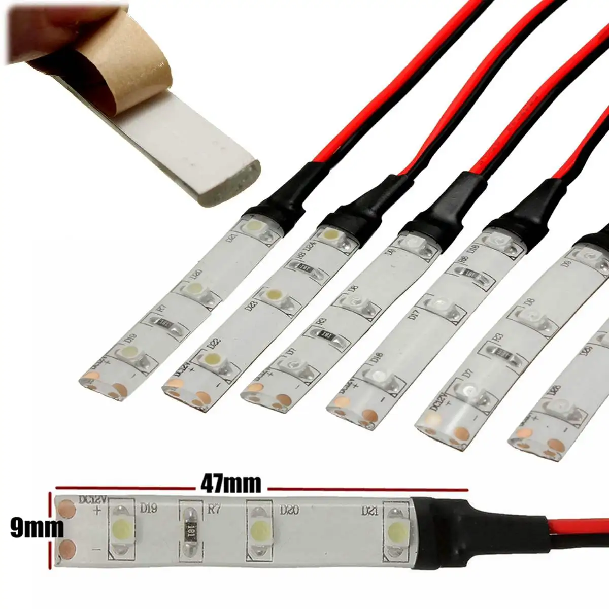 3 LED 3528 SMD IP65 12V Waterproof LED Strip Light Flexible Lamp For Auto Motorcycle Styling Universal Car Decoration Colorful