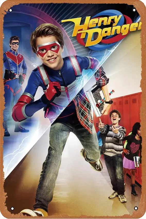 Henry Danger Cinematic Universe Film 3 12x8 inch vintage metal tin logo vintage metal logo fun home farm bathroom bar art w sign