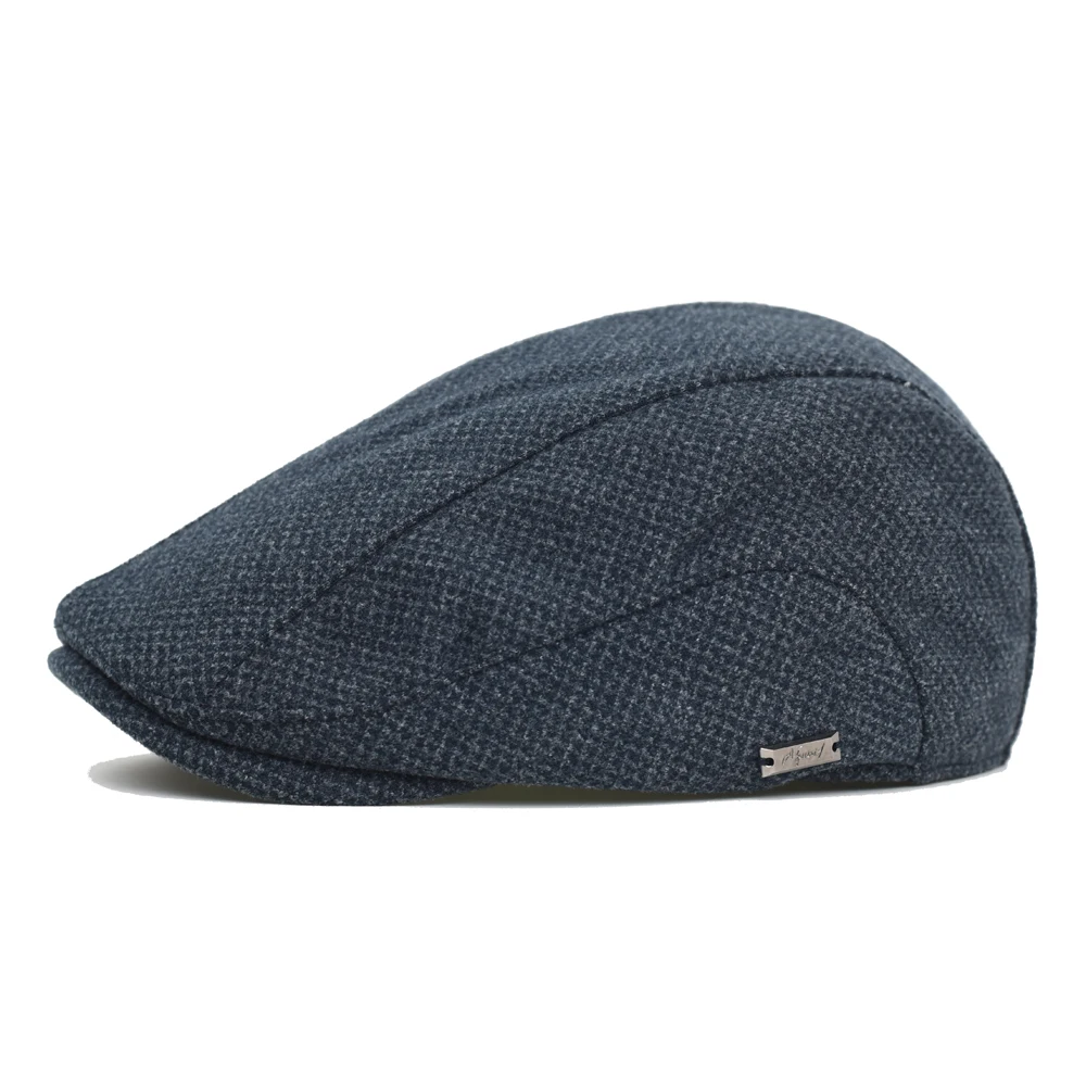 Winter Herbst Warme Zeitungsjunge Mütze Männer Frauen Plaid Dicke Vintage Casual Berets Mode Flachen Hut Schirmmütze Einstellbar – Detail 12