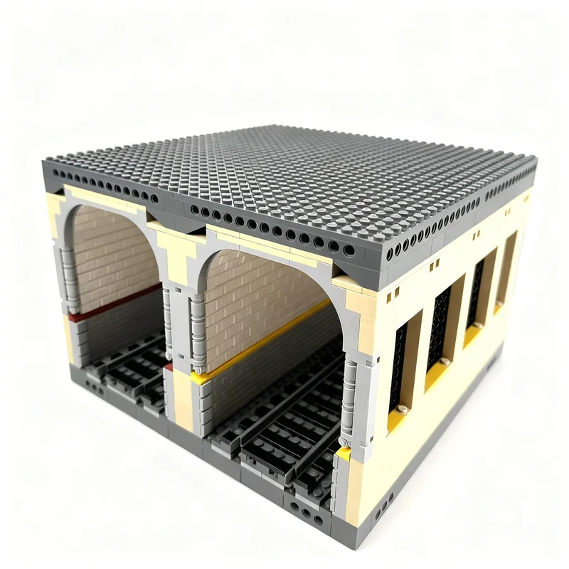 2799pcs MOC City Trains Dual Tunnel Subway Module Model Building Blocks Toy Construction Christmas Gift Creative Kids Idea DIY