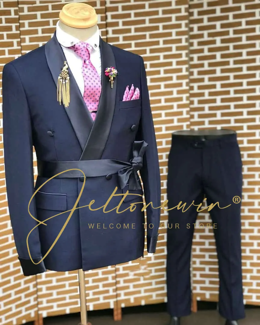 

Slim Fit 2 Piece Men Custom Suit 2022 New Groom Wedding Tuxedo Blazer Custom Prom Wedding Men Suit Set Trajes De Hombre Costume